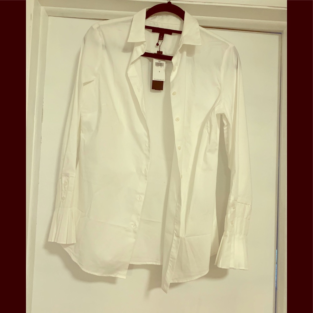 Banana Republic white button down blouse